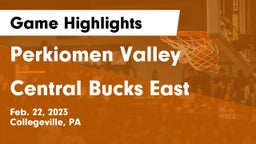 Perkiomen Valley  vs Central Bucks East  Game Highlights - Feb. 22, 2023