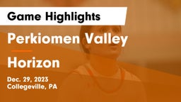 Perkiomen Valley  vs Horizon  Game Highlights - Dec. 29, 2023