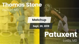 Matchup: Stone vs. Patuxent  2019