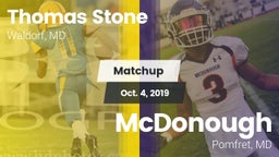 Matchup: Stone vs. McDonough  2019