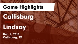 Callisburg  vs Lindsay Game Highlights - Dec. 4, 2018