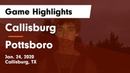 Callisburg  vs Pottsboro  Game Highlights - Jan. 24, 2020