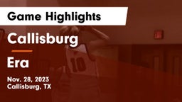 Callisburg  vs Era  Game Highlights - Nov. 28, 2023