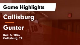 Callisburg  vs Gunter  Game Highlights - Dec. 5, 2023
