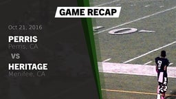 Recap: Perris  vs. Heritage  2016