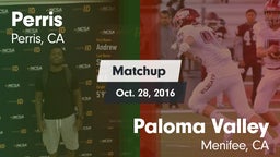 Matchup: Perris vs. Paloma Valley  2016