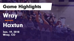 Wray  vs Haxtun  Game Highlights - Jan. 19, 2018