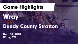 Wray  vs Dundy County Stratton  Game Highlights - Dec. 18, 2018
