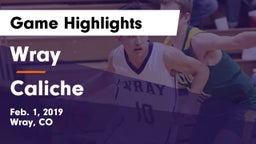 Wray  vs Caliche  Game Highlights - Feb. 1, 2019
