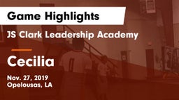 JS Clark Leadership Academy  vs Cecilia  Game Highlights - Nov. 27, 2019