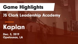 JS Clark Leadership Academy  vs Kaplan  Game Highlights - Dec. 3, 2019