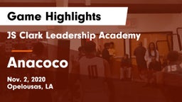 JS Clark Leadership Academy  vs Anacoco  Game Highlights - Nov. 2, 2020