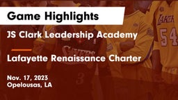 JS Clark Leadership Academy  vs Lafayette Renaissance Charter  Game Highlights - Nov. 17, 2023