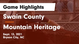 Swain County  vs Mountain Heritage Game Highlights - Sept. 13, 2021