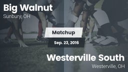 Matchup: Big Walnut vs. Westerville South  2016