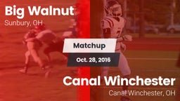 Matchup: Big Walnut vs. Canal Winchester  2016