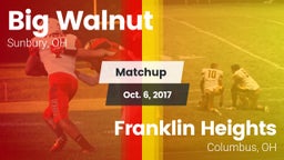 Matchup: Big Walnut vs. Franklin Heights  2017