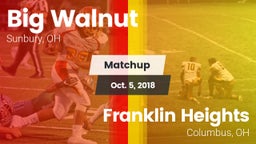 Matchup: Big Walnut vs. Franklin Heights  2018
