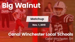 Matchup: Big Walnut vs. Canal Winchester Local Schools 2019