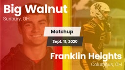 Matchup: Big Walnut vs. Franklin Heights  2020