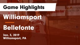 Williamsport  vs Bellefonte  Game Highlights - Jan. 3, 2019