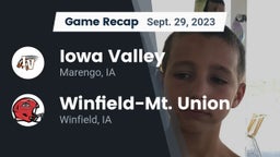 Recap: Iowa Valley  vs. Winfield-Mt. Union  2023