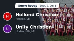Recap: Holland Christian vs. Unity Christian  2018