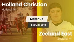 Matchup: Holland Christian vs. Zeeland East  2018