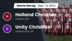 Recap: Holland Christian vs. Unity Christian  2019