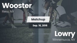 Matchup: Wooster vs. Lowry  2016