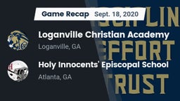 Recap: Loganville Christian Academy  vs. Holy Innocents' Episcopal School 2020