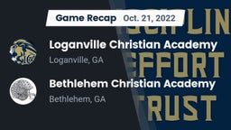 Recap: Loganville Christian Academy  vs. Bethlehem Christian Academy  2022