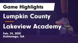 Lumpkin County  vs Lakeview Academy  Game Highlights - Feb. 24, 2020