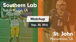 Matchup: Southern Lab vs. St. John  2016