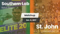 Matchup: Southern Lab vs. St. John  2017