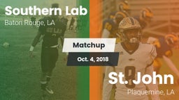 Matchup: Southern Lab vs. St. John  2018