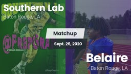 Matchup: Southern Lab vs. Belaire  2020