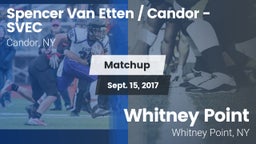 Matchup: Candor vs. Whitney Point  2017