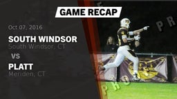 Recap: South Windsor  vs. Platt  2016