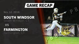 Recap: South Windsor  vs. Farmington  2016