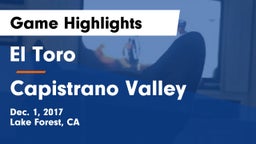 El Toro  vs Capistrano Valley  Game Highlights - Dec. 1, 2017