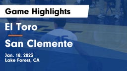 El Toro  vs San Clemente  Game Highlights - Jan. 18, 2023