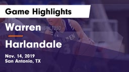 Warren  vs Harlandale  Game Highlights - Nov. 14, 2019