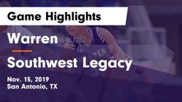 Warren  vs Southwest Legacy  Game Highlights - Nov. 15, 2019