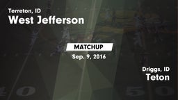 Matchup: West Jefferson vs. Teton  2016