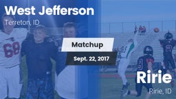 Matchup: West Jefferson vs. Ririe  2017