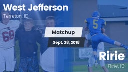 Matchup: West Jefferson vs. Ririe  2018