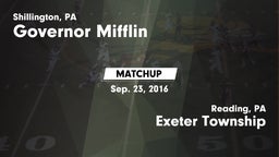 Matchup: Governor Mifflin vs. Exeter Township  2016