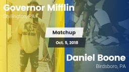 Matchup: Governor Mifflin vs. Daniel Boone  2018