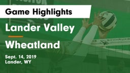 Lander Valley  vs Wheatland  Game Highlights - Sept. 14, 2019